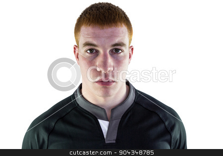 To use this stock image in your creative project, please select the size you need over to the right and click the "Add to Cart" button.
Your downloaded image will come with the Cutcaster watermark removed so don’t worry about the watermark you see on this page. Rugby player looking at the camera stock photo, Close up view of a rugby player against a white background by Wavebreak Media