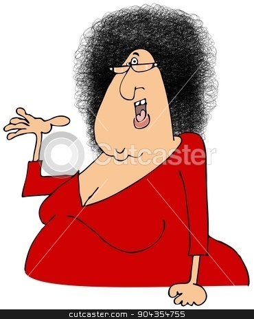 To use this stock image in your creative project, please select the size you need over to the right and click the "Add to Cart" button.
Your downloaded image will come with the Cutcaster watermark removed so don’t worry about the watermark you see on this page. Woman with curly hair stock photo, This illustration depicts a woman with curly hair making a gesture with her right hand. by Dennis Cox