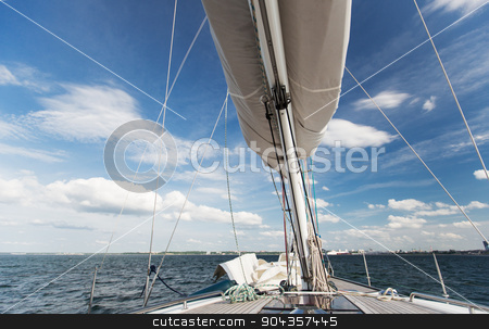 To use this stock image in your creative project, please select the size you need over to the right and click the "Add to Cart" button.
Your downloaded image will come with the Cutcaster watermark removed so don’t worry about the watermark you see on this page. close up of sailboat mast or yacht sailing on sea stock photo, vacation, travel, cruise and leisure concept - close up of sailboat mast or yacht sailing on sea by Syda Productions
