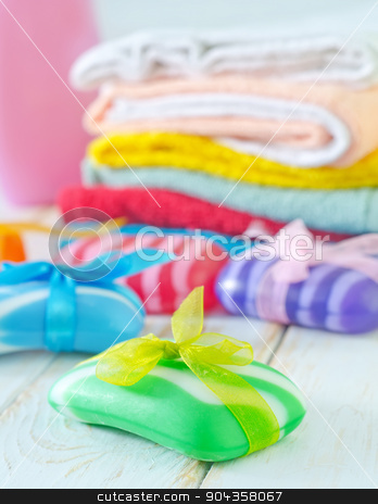 To use this stock image in your creative project, please select the size you need over to the right and click the "Add to Cart" button.
Your downloaded image will come with the Cutcaster watermark removed so don’t worry about the watermark you see on this page. color soap stock photo, color soap by tycoon