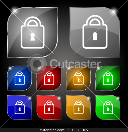 To use this stock image in your creative project, please select the size you need over to the right and click the "Add to Cart" button.
Your downloaded image will come with the Cutcaster watermark removed so don’t worry about the watermark you see on this page. Lock icon sign. Set of ten colorful buttons with glare. Vector stock vector clipart, Lock icon sign. Set of ten colorful buttons with glare. Vector illustration by Serhii
