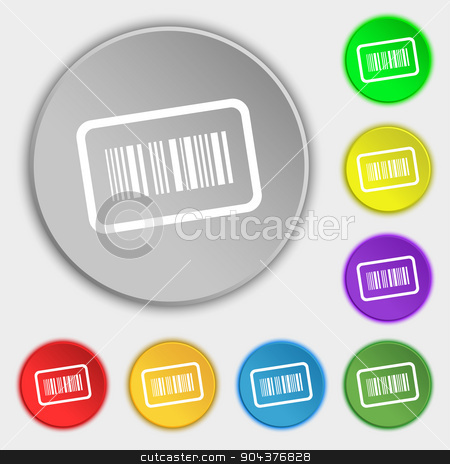 To use this stock image in your creative project, please select the size you need over to the right and click the "Add to Cart" button.
Your downloaded image will come with the Cutcaster watermark removed so don’t worry about the watermark you see on this page. Barcode icon sign. Symbol on eight flat buttons. Vector stock vector clipart, Barcode icon sign. Symbol on eight flat buttons. Vector illustration by Serhii
