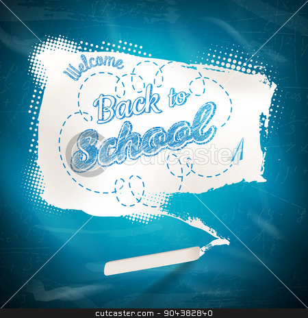 Bubble Banner On School Board Background Eps 10 Stock Vector