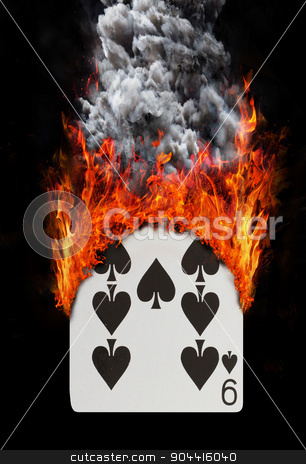 To use this stock image in your creative project, please select the size you need over to the right and click the "Add to Cart" button.
Your downloaded image will come with the Cutcaster watermark removed so don’t worry about the watermark you see on this page. Playing card with fire and smoke stock photo, Playing card with fire and smoke, isolated on white - Nine of spades by michaklootwijk