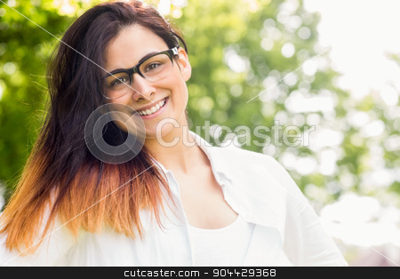 To use this stock image in your creative project, please select the size you need over to the right and click the "Add to Cart" button.
Your downloaded image will come with the Cutcaster watermark removed so don’t worry about the watermark you see on this page. Beautiful brunette in the park stock photo, Beautiful brunette in the park on a sunny day by Wavebreak Media