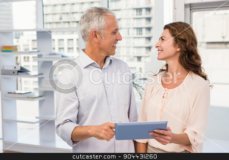 To use this stock image in your creative project, please select the size you need over to the right and click the "Add to Cart" button.
Your downloaded image will come with the Cutcaster watermark removed so don’t worry about the watermark you see on this page. Casual business colleagues looking at each other stock photo, Casual business colleagues looking at each other in the office by Wavebreak Media