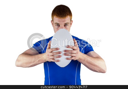 To use this stock image in your creative project, please select the size you need over to the right and click the "Add to Cart" button.
Your downloaded image will come with the Cutcaster watermark removed so don’t worry about the watermark you see on this page. Rugby player holding rugby ball stock photo, Portrait of a rugby player holding rugby ball on a white background by Wavebreak Media