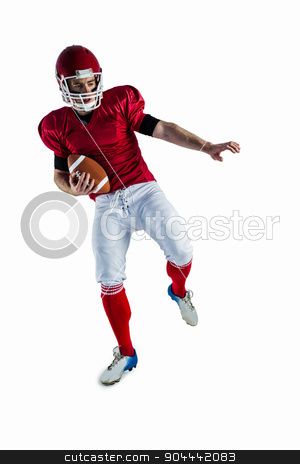 To use this stock image in your creative project, please select the size you need over to the right and click the "Add to Cart" button.
Your downloaded image will come with the Cutcaster watermark removed so don’t worry about the watermark you see on this page. American football player protecting football stock photo, American football player protecting football against white background by Wavebreak Media
