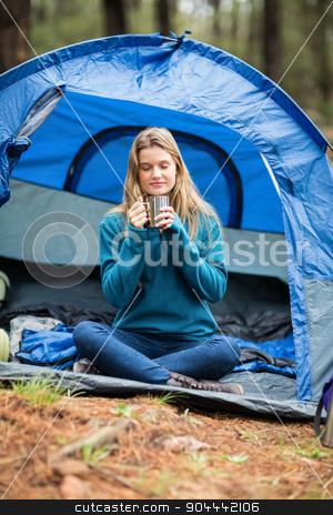 To use this stock image in your creative project, please select the size you need over to the right and click the "Add to Cart" button.
Your downloaded image will come with the Cutcaster watermark removed so don’t worry about the watermark you see on this page. Portrait of a young pretty hiker sitting in a tent stock photo, Portrait of a young pretty hiker sitting in a tent in the nature by Wavebreak Media