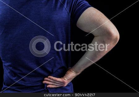 To use this stock image in your creative project, please select the size you need over to the right and click the "Add to Cart" button.
Your downloaded image will come with the Cutcaster watermark removed so don’t worry about the watermark you see on this page. Rear view of a man with back pain over stock photo, Rear view of a man with back pain over over black background by Wavebreak Media