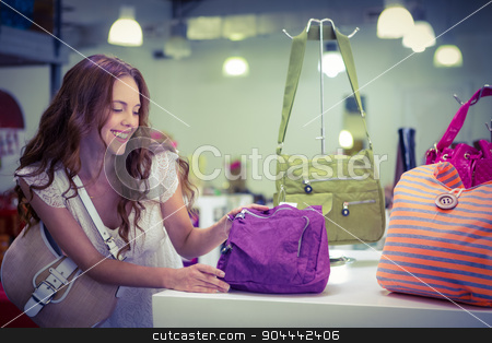 To use this stock image in your creative project, please select the size you need over to the right and click the "Add to Cart" button.
Your downloaded image will come with the Cutcaster watermark removed so don’t worry about the watermark you see on this page. Pretty woman shopping for bags stock photo, Pretty woman shopping for bags at the shopping mall by Wavebreak Media