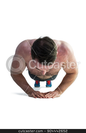 To use this stock image in your creative project, please select the size you need over to the right and click the "Add to Cart" button.
Your downloaded image will come with the Cutcaster watermark removed so don’t worry about the watermark you see on this page. Strong bodybuilder doing press up stock photo, Strong bodybuilder doing press up on white background by Wavebreak Media
