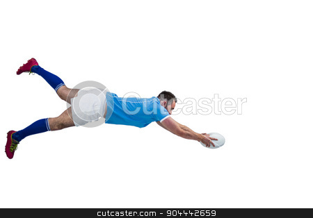 To use this stock image in your creative project, please select the size you need over to the right and click the "Add to Cart" button.
Your downloaded image will come with the Cutcaster watermark removed so don’t worry about the watermark you see on this page. Rugby player scoring a try stock photo, Rugby player scoring a try on white background by Wavebreak Media