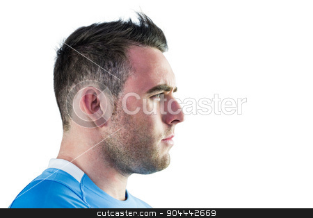 To use this stock image in your creative project, please select the size you need over to the right and click the "Add to Cart" button.
Your downloaded image will come with the Cutcaster watermark removed so don’t worry about the watermark you see on this page. Tough rugby player looking away stock photo, Tough rugby player looking away on white background by Wavebreak Media
