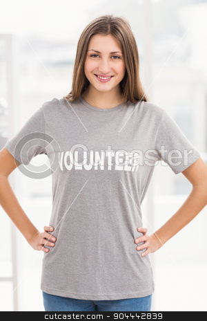 To use this stock image in your creative project, please select the size you need over to the right and click the "Add to Cart" button.
Your downloaded image will come with the Cutcaster watermark removed so don’t worry about the watermark you see on this page. Smiling brunette volunteer with hands on hips stock photo, Portrait of smiling brunette volunteer with hands on hips in the office by Wavebreak Media