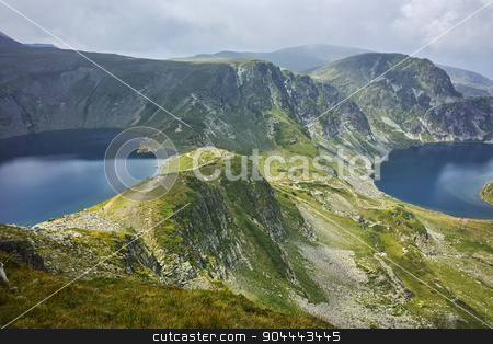 To use this stock image in your creative project, please select the size you need over to the right and click the "Add to Cart" button.
Your downloaded image will come with the Cutcaster watermark removed so don’t worry about the watermark you see on this page. amazing panorama of The Eye and The Kidney lakes stock photo, amazing panorama of The Eye and The Kidney lakes, The Seven Rila Lakes, Bulgaria by Stoyan Haytov