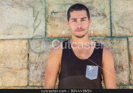 To use this stock image in your creative project, please select the size you need over to the right and click the "Add to Cart" button.
Your downloaded image will come with the Cutcaster watermark removed so don’t worry about the watermark you see on this page. Portrait of an handsome athlete stock photo, Portrait of an handsome athlete on a sunny day by Wavebreak Media