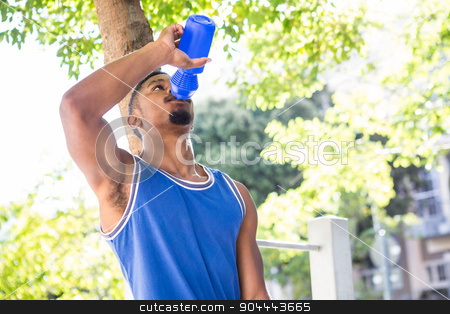 To use this stock image in your creative project, please select the size you need over to the right and click the "Add to Cart" button.
Your downloaded image will come with the Cutcaster watermark removed so don’t worry about the watermark you see on this page. An handsome athlete drinking water stock photo, An handsome athlete drinking water on a sunny day by Wavebreak Media