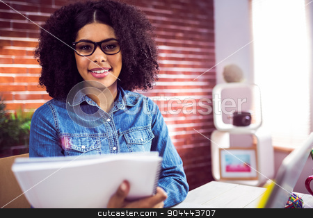 To use this stock image in your creative project, please select the size you need over to the right and click the "Add to Cart" button.
Your downloaded image will come with the Cutcaster watermark removed so don’t worry about the watermark you see on this page. Casual businesswoman holding reports stock photo, Casual businesswoman holding reports in the office by Wavebreak Media