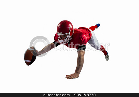 To use this stock image in your creative project, please select the size you need over to the right and click the "Add to Cart" button.
Your downloaded image will come with the Cutcaster watermark removed so don’t worry about the watermark you see on this page. American football player reaching football stock photo, American football player reaching football on american football field by Wavebreak Media