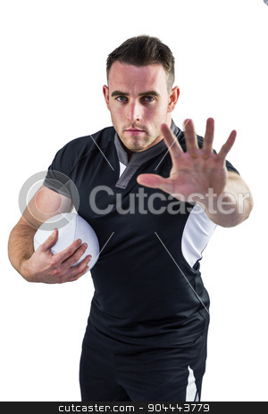 To use this stock image in your creative project, please select the size you need over to the right and click the "Add to Cart" button.
Your downloaded image will come with the Cutcaster watermark removed so don’t worry about the watermark you see on this page. Tough rugby player looking at camera stock photo, Tough rugby player looking at camera on white background by Wavebreak Media