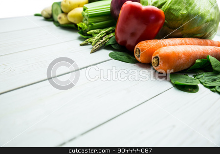 To use this stock image in your creative project, please select the size you need over to the right and click the "Add to Cart" button.
Your downloaded image will come with the Cutcaster watermark removed so don’t worry about the watermark you see on this page. Line of vegetables on table stock photo, Line of vegetables on table shot in studio by Wavebreak Media