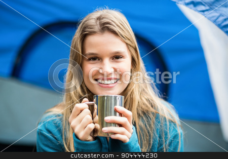 To use this stock image in your creative project, please select the size you need over to the right and click the "Add to Cart" button.
Your downloaded image will come with the Cutcaster watermark removed so don’t worry about the watermark you see on this page. Portrait of a young pretty hiker sitting in a tent stock photo, Portrait of a young pretty hiker sitting in a tent by Wavebreak Media