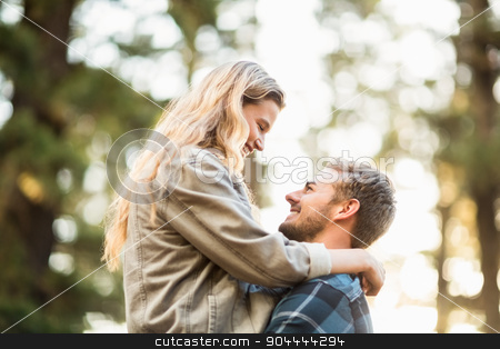 To use this stock image in your creative project, please select the size you need over to the right and click the "Add to Cart" button.
Your downloaded image will come with the Cutcaster watermark removed so don’t worry about the watermark you see on this page. Smiling handsome man holding his girlfriend stock photo, Smiling handsome man holding his girlfriend in the nature by Wavebreak Media