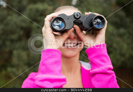 To use this stock image in your creative project, please select the size you need over to the right and click the "Add to Cart" button.
Your downloaded image will come with the Cutcaster watermark removed so don’t worry about the watermark you see on this page. Female hiker looking through the binoculars stock photo, Close up view of a female hiker looking through the binoculars by Wavebreak Media