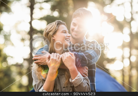 To use this stock image in your creative project, please select the size you need over to the right and click the "Add to Cart" button.
Your downloaded image will come with the Cutcaster watermark removed so don’t worry about the watermark you see on this page. Happy young camper couple looking at each other stock photo, Happy young camper couple looking at each other in the nature by Wavebreak Media
