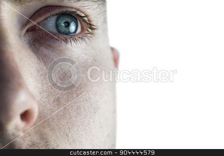 To use this stock image in your creative project, please select the size you need over to the right and click the "Add to Cart" button.
Your downloaded image will come with the Cutcaster watermark removed so don’t worry about the watermark you see on this page. Close up of eye looking up stock photo, Close up of man eye looking up by Wavebreak Media
