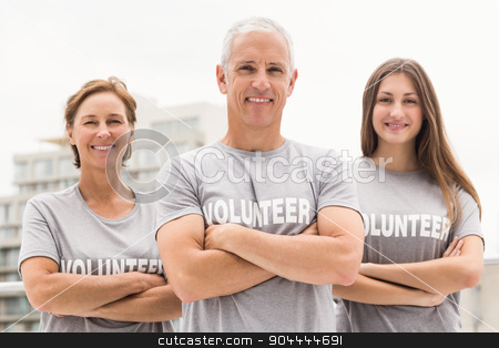 To use this stock image in your creative project, please select the size you need over to the right and click the "Add to Cart" button.
Your downloaded image will come with the Cutcaster watermark removed so don’t worry about the watermark you see on this page. Smiling volunteers with arms crossed stock photo, Portrait of smiling volunteers with arms crossed on roof of building by Wavebreak Media
