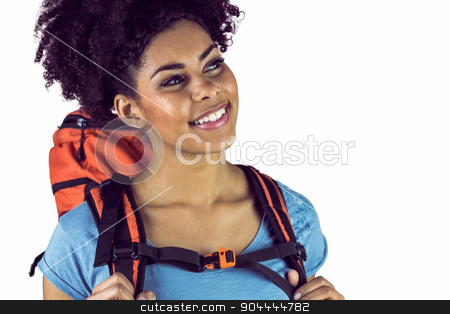 To use this stock image in your creative project, please select the size you need over to the right and click the "Add to Cart" button.
Your downloaded image will come with the Cutcaster watermark removed so don’t worry about the watermark you see on this page. Close up view of a young woman with a backpack stock photo, Close up view of a young woman with a backpack against a white background by Wavebreak Media