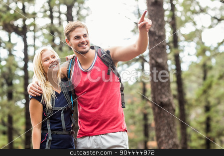 To use this stock image in your creative project, please select the size you need over to the right and click the "Add to Cart" button.
Your downloaded image will come with the Cutcaster watermark removed so don’t worry about the watermark you see on this page. Happy young couple pointing at something stock photo, Happy young couple pointing at something in the nature by Wavebreak Media