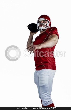 To use this stock image in your creative project, please select the size you need over to the right and click the "Add to Cart" button.
Your downloaded image will come with the Cutcaster watermark removed so don’t worry about the watermark you see on this page. American football player throwing ball stock photo, American football player throwing ball on white background by Wavebreak Media