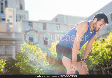 To use this stock image in your creative project, please select the size you need over to the right and click the "Add to Cart" button.
Your downloaded image will come with the Cutcaster watermark removed so don’t worry about the watermark you see on this page. Tired handsome athletic resting stock photo, Tired handsome athletic resting in the city by Wavebreak Media