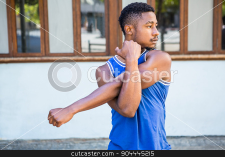 To use this stock image in your creative project, please select the size you need over to the right and click the "Add to Cart" button.
Your downloaded image will come with the Cutcaster watermark removed so don’t worry about the watermark you see on this page. An handsome athlete looking away stock photo, An handsome athlete looking away on a sunny day by Wavebreak Media