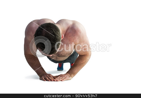 To use this stock image in your creative project, please select the size you need over to the right and click the "Add to Cart" button.
Your downloaded image will come with the Cutcaster watermark removed so don’t worry about the watermark you see on this page. Strong bodybuilder doing press up stock photo, Strong bodybuilder doing press up on white background by Wavebreak Media