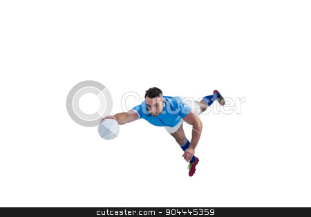 To use this stock image in your creative project, please select the size you need over to the right and click the "Add to Cart" button.
Your downloaded image will come with the Cutcaster watermark removed so don’t worry about the watermark you see on this page. Rugby player scoring a try stock photo, Rugby player scoring a try on white background by Wavebreak Media
