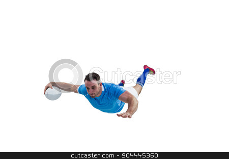 To use this stock image in your creative project, please select the size you need over to the right and click the "Add to Cart" button.
Your downloaded image will come with the Cutcaster watermark removed so don’t worry about the watermark you see on this page. Rugby player scoring a try stock photo, Rugby player scoring a try on white background by Wavebreak Media