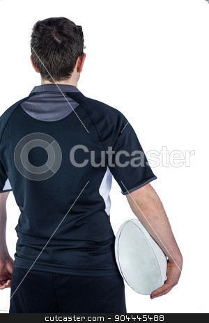 To use this stock image in your creative project, please select the size you need over to the right and click the "Add to Cart" button.
Your downloaded image will come with the Cutcaster watermark removed so don’t worry about the watermark you see on this page. Back turned rugby player holding a ball stock photo, Back turned rugby player holding a ball on a white background by Wavebreak Media