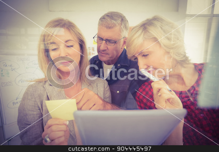 To use this stock image in your creative project, please select the size you need over to the right and click the "Add to Cart" button.
Your downloaded image will come with the Cutcaster watermark removed so don’t worry about the watermark you see on this page. Attentive business team looking at a post it stock photo, Attentive business team looking at a post it at office by Wavebreak Media