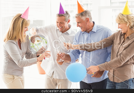To use this stock image in your creative project, please select the size you need over to the right and click the "Add to Cart" button.
Your downloaded image will come with the Cutcaster watermark removed so don’t worry about the watermark you see on this page. Casual business people making birthday toasts stock photo, Casual business people making birthday toasts in the office by Wavebreak Media
