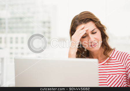 To use this stock image in your creative project, please select the size you need over to the right and click the "Add to Cart" button.
Your downloaded image will come with the Cutcaster watermark removed so don’t worry about the watermark you see on this page. Tired businesswoman having a headache stock photo, Tired businesswoman having a headache in the office by Wavebreak Media