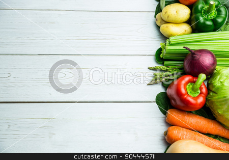 To use this stock image in your creative project, please select the size you need over to the right and click the "Add to Cart" button.
Your downloaded image will come with the Cutcaster watermark removed so don’t worry about the watermark you see on this page. Line of vegetables on table stock photo, Line of vegetables on table shot in studio by Wavebreak Media