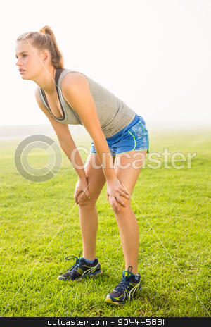 To use this stock image in your creative project, please select the size you need over to the right and click the "Add to Cart" button.
Your downloaded image will come with the Cutcaster watermark removed so don’t worry about the watermark you see on this page. Breathing sporty blonde resting stock photo, Breathing sporty blonde resting in parkland by Wavebreak Media