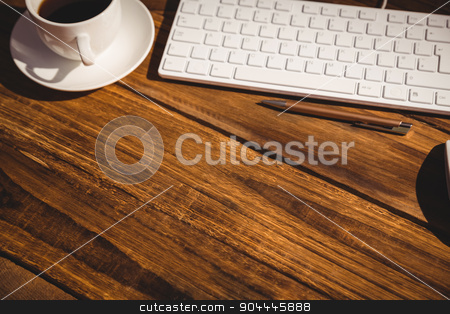To use this stock image in your creative project, please select the size you need over to the right and click the "Add to Cart" button.
Your downloaded image will come with the Cutcaster watermark removed so don’t worry about the watermark you see on this page. View of a desk stock photo, View of a desk with electronic devices by Wavebreak Media