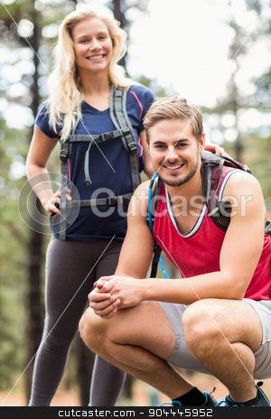 To use this stock image in your creative project, please select the size you need over to the right and click the "Add to Cart" button.
Your downloaded image will come with the Cutcaster watermark removed so don’t worry about the watermark you see on this page. Happy young couple looking at camera stock photo, Happy young couple looking at camera in the nature by Wavebreak Media