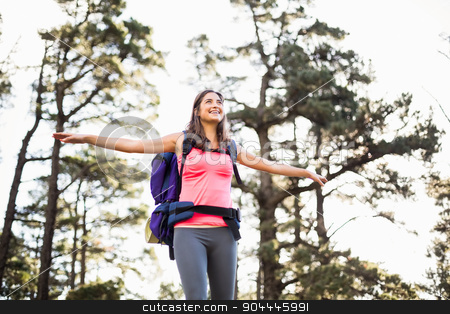 To use this stock image in your creative project, please select the size you need over to the right and click the "Add to Cart" button.
Your downloaded image will come with the Cutcaster watermark removed so don’t worry about the watermark you see on this page. Young happy jogger standing on rock feeling free stock photo, Young happy jogger standing on rock feeling free in the nature by Wavebreak Media