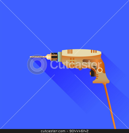 To use this stock image in your creative project, please select the size you need over to the right and click the "Add to Cart" button.
Your downloaded image will come with the Cutcaster watermark removed so don’t worry about the watermark you see on this page. Drill Icon stock vector clipart, Drill Icon Isolated on Blue Background. Long Shadow by valeo5